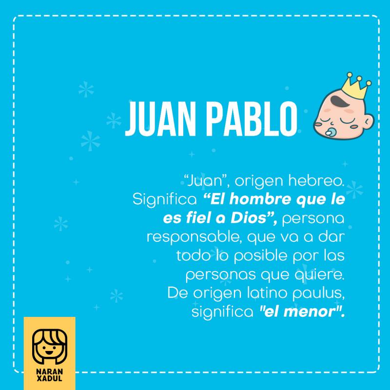 Significado Del Nombre Juan Pablo